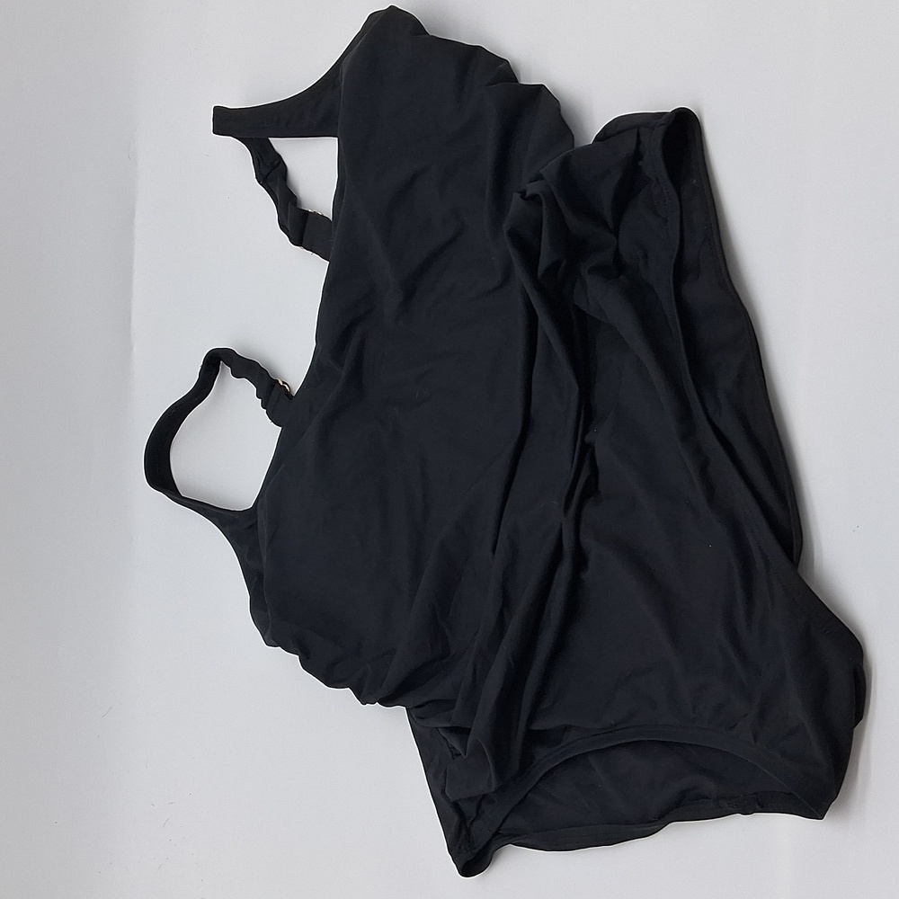Anne Cole Plus Square Neck Shirred One-Piece Swimsuit Black 20W
